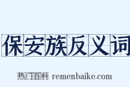 保安族反义词是什么意思的图片